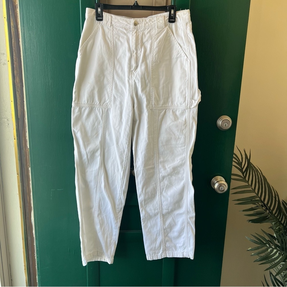 Topshop Women's White Cargo Pants